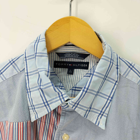 トミーヒルフィガー TOMMY HILFIGER クレイジーパターン s/s BDシャツ メンズ import:L