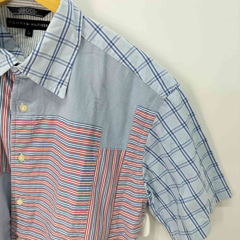 トミーヒルフィガー TOMMY HILFIGER クレイジーパターン s/s BDシャツ メンズ import:L
