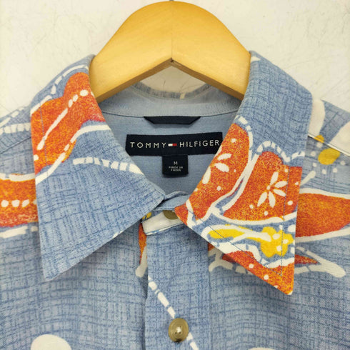 トミーヒルフィガー TOMMY HILFIGER フラワープリント s/s シャツ メンズ import:M