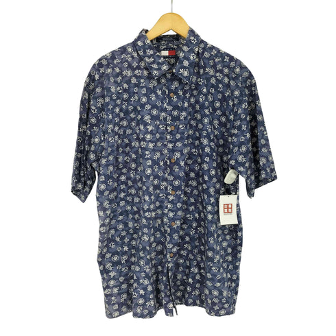 トミーヒルフィガー TOMMY HILFIGER 総柄 s/s シャツ メンズ