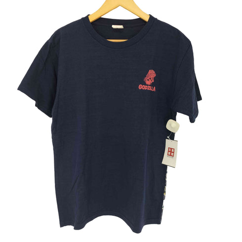 特撮プリント 怪獣 浮世絵 クルーネックTシャツ メンズ JPN:L