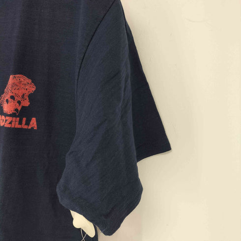 特撮プリント 怪獣 浮世絵 クルーネックTシャツ メンズ JPN:L