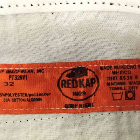 レッドキャップ RED KAP メキシコ製 2タック ワークパンツ メンズ US:32-33