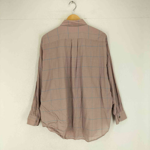 サノバチーズ SON OF THE CHEESE 20SS シルク混 チェック柄 キャッツアイボタン L/S シャツ メンズ JPN:M