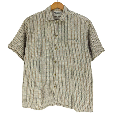 コロンビアスポーツウェア Columbia Sportswear 90s コットン 半袖チェックシャツ メンズ import:S