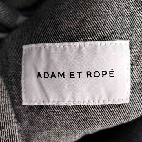 アダムエロペ Adam et Rope デニム カラーレス ルーズ ジャケット メンズ import:L