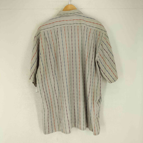 AT EASE マルチストライプコットン半袖シャツ メンズ 2XL