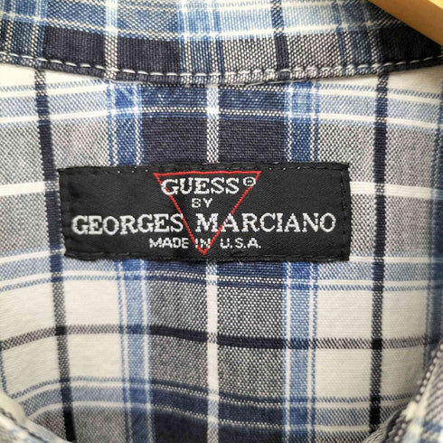 ゲスジョージズマルシアーノ GUESS BY GEORGES MARCIANO 80~90S MADE IN USA チェック柄コットンシャツ メンズ