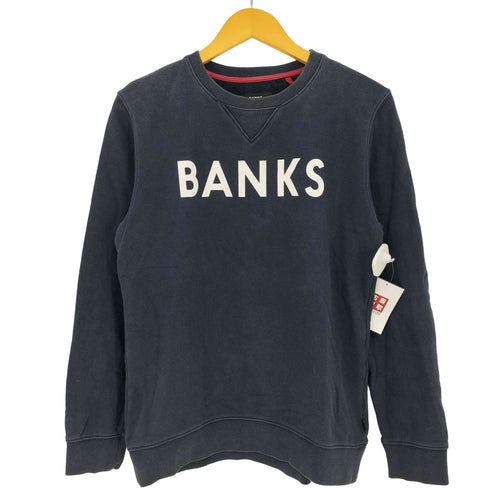 バンクスジャーナル BANKS JOURNAL 前V フロントロゴプリントクルーネックスウェット メンズ S