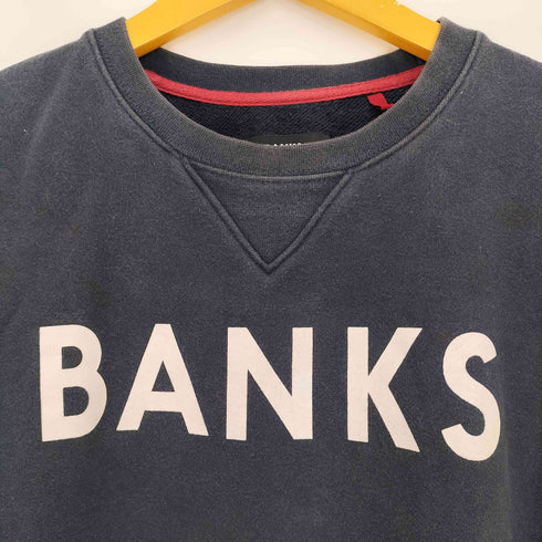 バンクスジャーナル BANKS JOURNAL 前V フロントロゴプリントクルーネックスウェット メンズ S