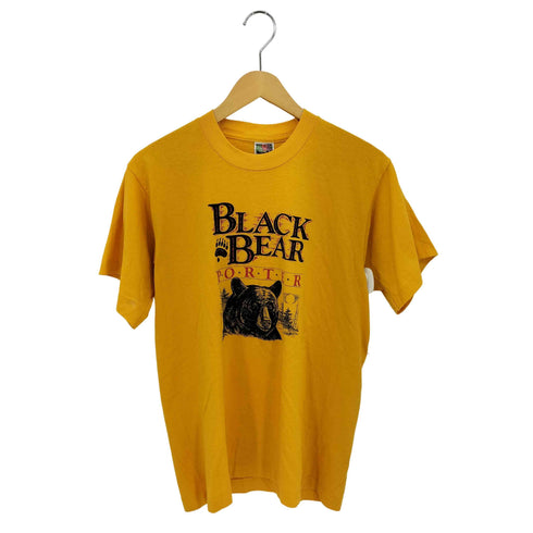 フルーツオブザルーム FRUIT OF THE LOOM 90s BLACK BEAR PORTER ブラックベア ポーター グラフィックプリント クルーネック半袖Tシャツ メンズ M