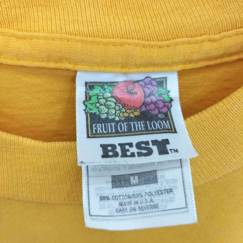 フルーツオブザルーム FRUIT OF THE LOOM 90s BLACK BEAR PORTER ブラックベア ポーター グラフィックプリント クルーネック半袖Tシャツ メンズ M