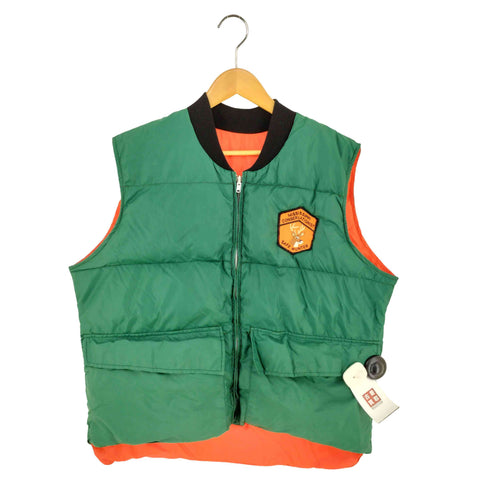 browning goose down USA製 フロントアニマル刺繍ワッペンダウンベスト メンズ import:L