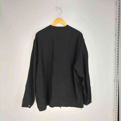 アダムエロペ Adam et Rope HOMME リネンミックス ドレープ フロントラップ ジャケット メンズ JPN:M