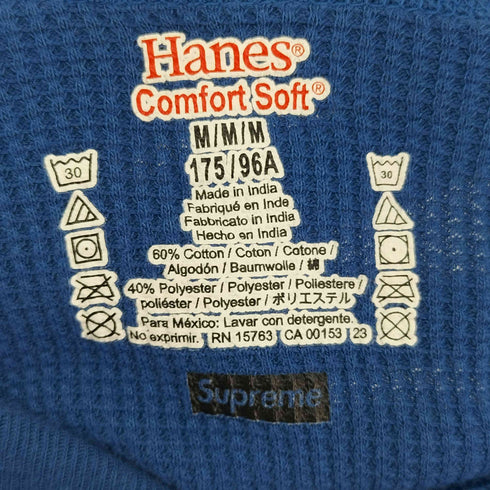 シュプリーム Supreme BONES THERMAL CREW メンズ import:M