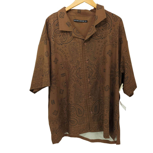 KRHYME DESIGN ペイズリー柄 S/S 開襟シャツ メンズ JPN:XL