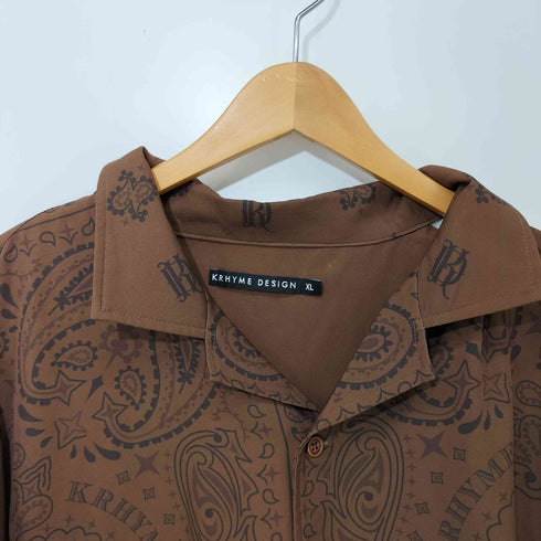 KRHYME DESIGN ペイズリー柄 S/S 開襟シャツ メンズ JPN:XL