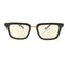 9five BISHOP Black & 24k Gold Clear Lens Glasses メンズ