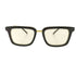 9five BISHOP Black & 24k Gold Clear Lens Glasses メンズ