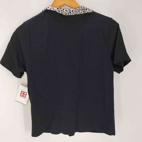 アニエスベー agnes b. 襟フラワー プリント S/S シャツ ブラウス レディース 3