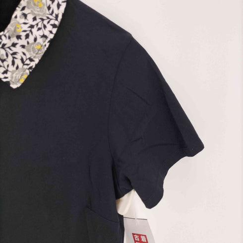 アニエスベー agnes b. 襟フラワー プリント S/S シャツ ブラウス レディース 3