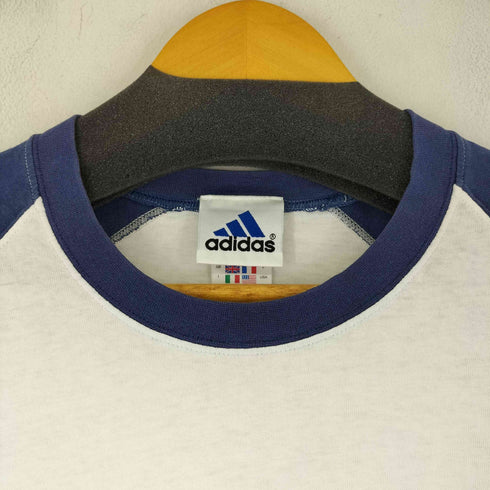 アディダス adidas 90S 万国旗タグ フロントプリント S/S ラグランTシャツ メンズ JPN:L