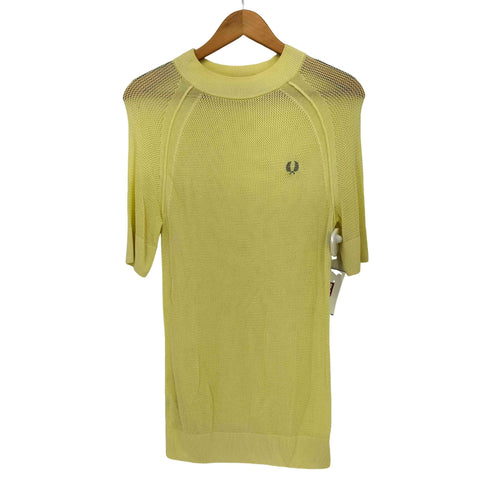 フレッドペリー FRED PERRY Short Sleeve Open-Knit Jumper サマーニット レディース UK:10