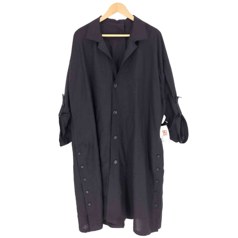 ヨウジヤマモト Yohji Yamamoto 25SS COLLECTIONS Cu/W HIGH TWISTED GABARDINE SIDE GATHER DETAIL COAT A レディース JPN:2