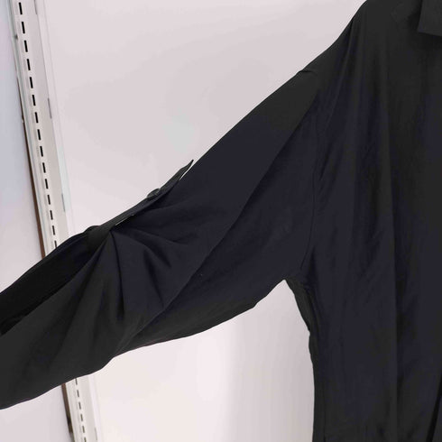 ヨウジヤマモト Yohji Yamamoto 25SS COLLECTIONS Cu/W HIGH TWISTED GABARDINE SIDE GATHER DETAIL COAT A レディース JPN:2