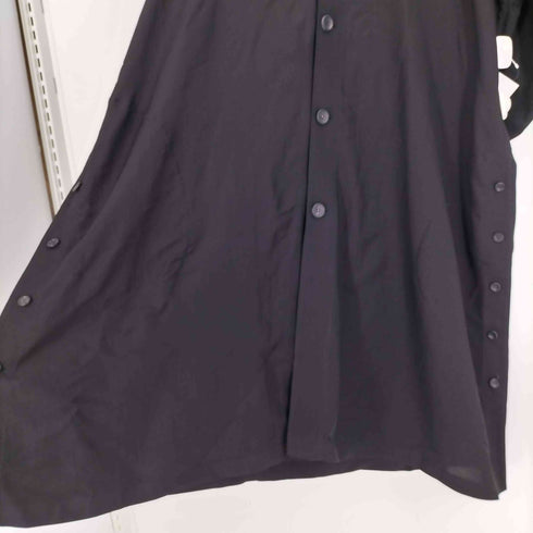 ヨウジヤマモト Yohji Yamamoto 25SS COLLECTIONS Cu/W HIGH TWISTED GABARDINE SIDE GATHER DETAIL COAT A レディース JPN:2