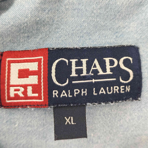 チャップスラルフローレン CHAPS RALPH LAUREN 90S 胸元刺繍 S/S BDシャツ メンズ import:XL