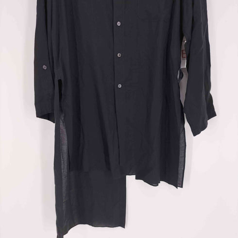 ヨウジヤマモトプールオム Yohji Yamamoto POUR HOMME 25SS CELLULOSE LAWN ASYMMETRY BLOUSE メンズ JPN:1