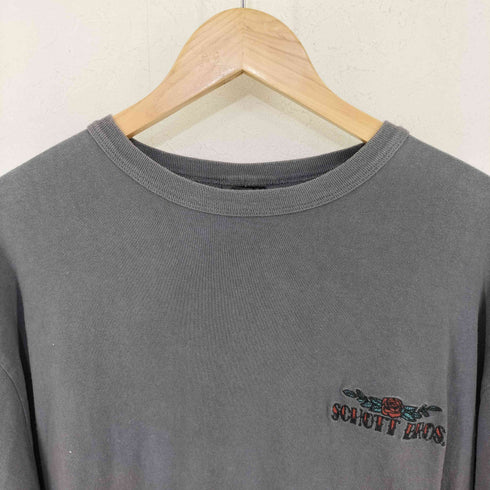 ショット Schott シェイクハンドバニー刺繍 ロングスリーブTシャツ メンズ import:L