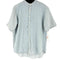 ギャップ Gap 00S ストライプ S/S バンドカラーシャツ メンズ import:L
