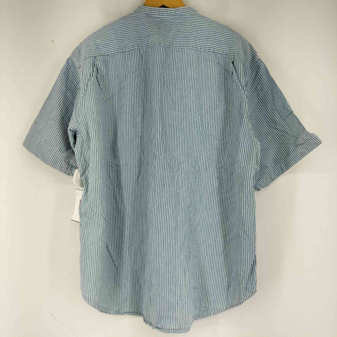 ギャップ Gap 00S ストライプ S/S バンドカラーシャツ メンズ import:L