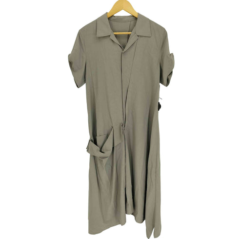ヨウジヤマモト Yohji Yamamoto 25SS COLLECTIONS Ry SEETING CLOTH R DRAPED SHIRT DRESS レディース JPN:2
