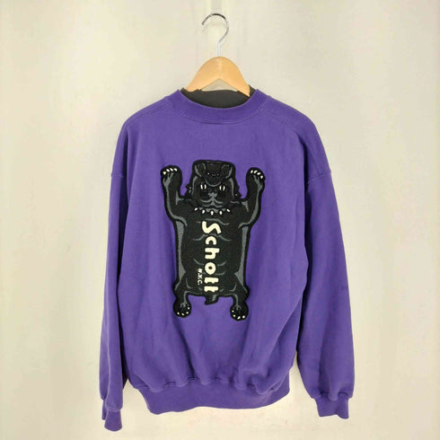 ショット Schott CREW SWEAT TIBETAN BULLDOGクルーネックスウェット メンズ import:L