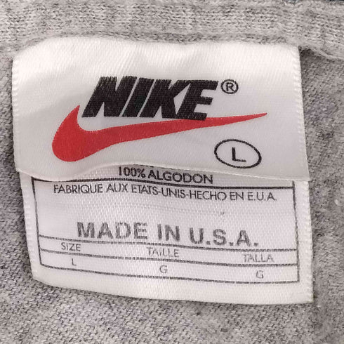 ナイキ NIKE 90S USA製 ワンポイントスウィッシュ S/S VネックリンガーTシャツ メンズ import:L