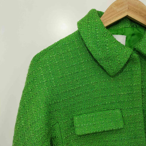 マンゴー MNG cropped tweed jacket クロップド ツイード ジャケット レディース import:XS