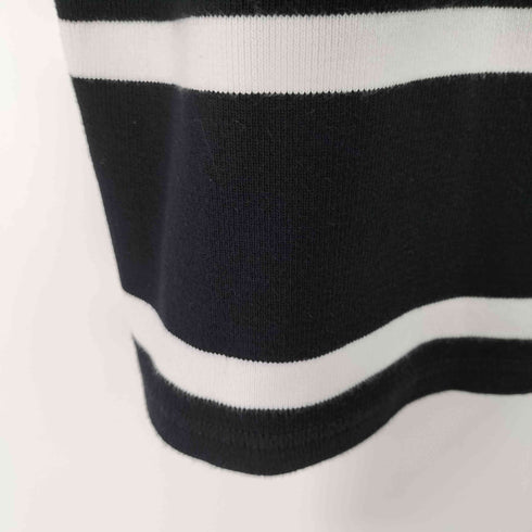 maison cornichon ボートネック ボーダー コットンニット レディース