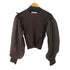 ザラ ZARA パフスリーブ トップス クルーネック フリルブラウス レディース import:M