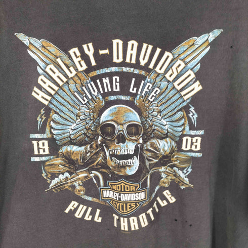 ハーレーダビッドソン HARLEY-DAVIDSON 両面プリントクルーネックTシャツ メンズ 3XL