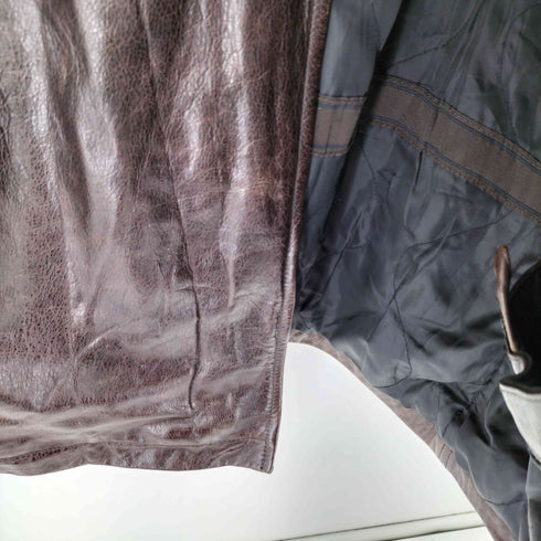 ギャップ Gap 90-00s OLD GAP 紺タグ レザー カーコート メンズ M