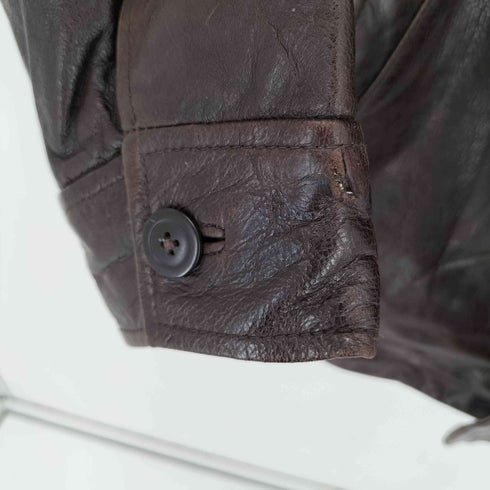 ギャップ Gap 90-00s OLD GAP 紺タグ レザー カーコート メンズ M
