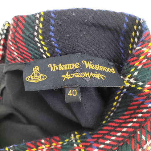ヴィヴィアンウエストウッド アングロマニア Vivienne Westwood ANGLOMANIA チェック柄 変形ミニスカート レディース M