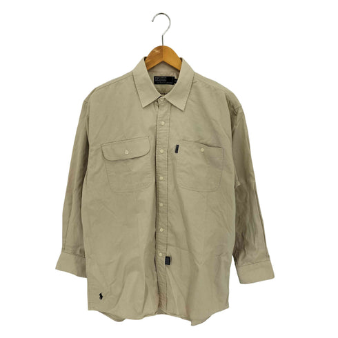 ポロバイラルフローレン Polo by RALPH LAUREN 90s 裾ポニー ガチャポケ ワークシャツ メンズ M