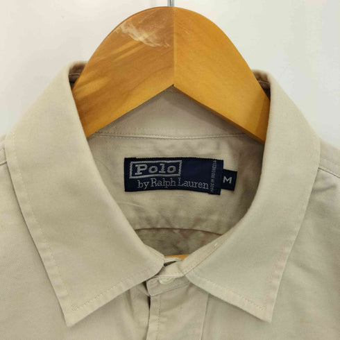ポロバイラルフローレン Polo by RALPH LAUREN 90s 裾ポニー ガチャポケ ワークシャツ メンズ M