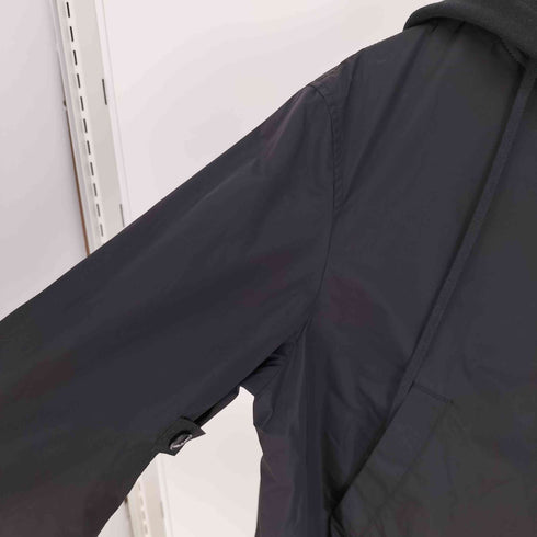 レギュレーションヨウジヤマモト REGULATION Yohji Yamamoto 24SS BOMBER JACKET 異素材 切替 ポリ フーデッド フライト ジャケット メンズ JPN:2