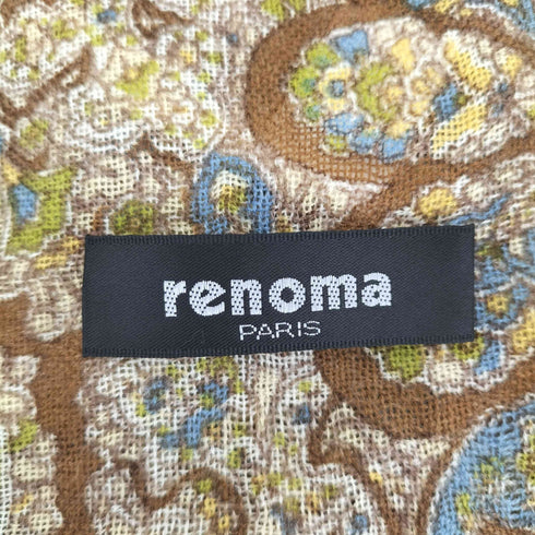 レノマ renoma PARIS ペイズリー柄 ウール マフラー レディース