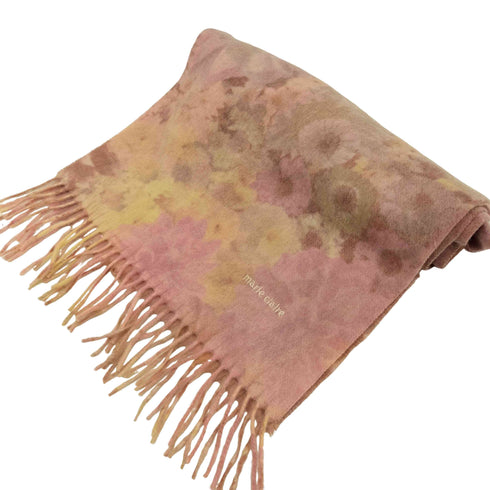 マリクレール marie claire 総柄 マルチカラー ウール混 マフラー レディース